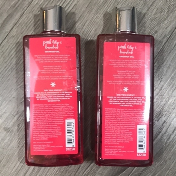 Bath & Body Works NEW SEALED “Pink Lilly” Shower Gel Lot of 2 - Picture 2 of 2